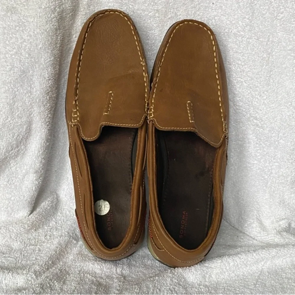 Sonoma Shoes‎ Mens Size 12 med Slip On Loafer’s Has A Flaw Front